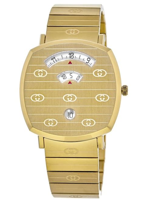 gucci grip yellow gold dischi girevole|Gucci Grip Yellow Gold Stainless Steel Unisex Watch YA157409.